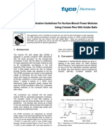 Application Guidelines For Surface-Mount Power Modules Using Column Pins With Solder Balls