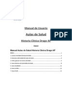 Manual de Usuario. Aulas de Salud. Historia Clínica Drago AP ÍNDICE. Manual Aulas de Salud Historia Clínica Drago AP ÍNDICE... 1