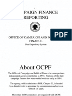 Massachusetts Campaign Finance Reporting 2011