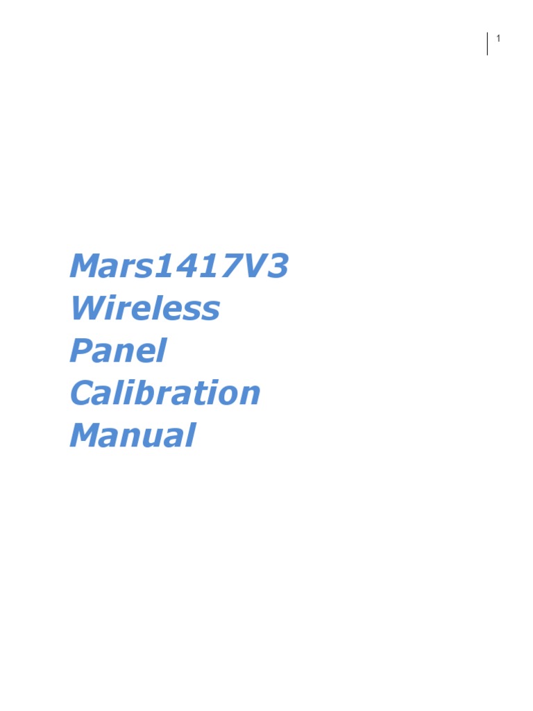 Mars1417V3 Wireless Calibration Guide | PDF | Computer Science ...