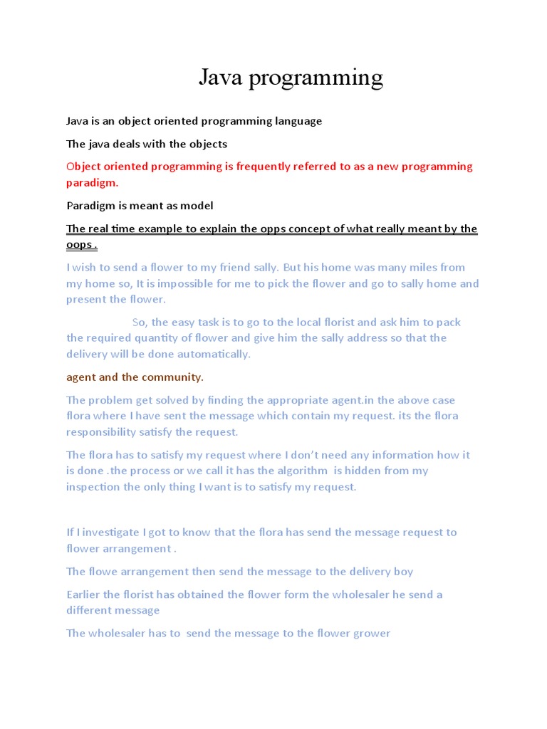 Object Oriented Programming Explained Through Real World Flower ...