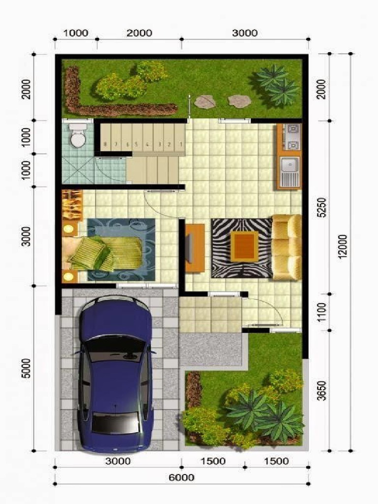 Denah Rumah Type 45 2 Lantai | PDF