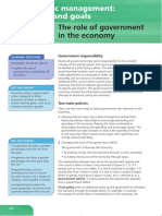 The Role of Government in The Economy: 5 Economic Management: Policies and Goals 5.1