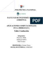 Taller Condunccion - Aplicaciones Hidraulica EPN