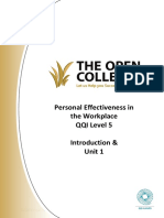 Personal Effectiveness in The Work Place (QQI Level 5) - Unit 1v1