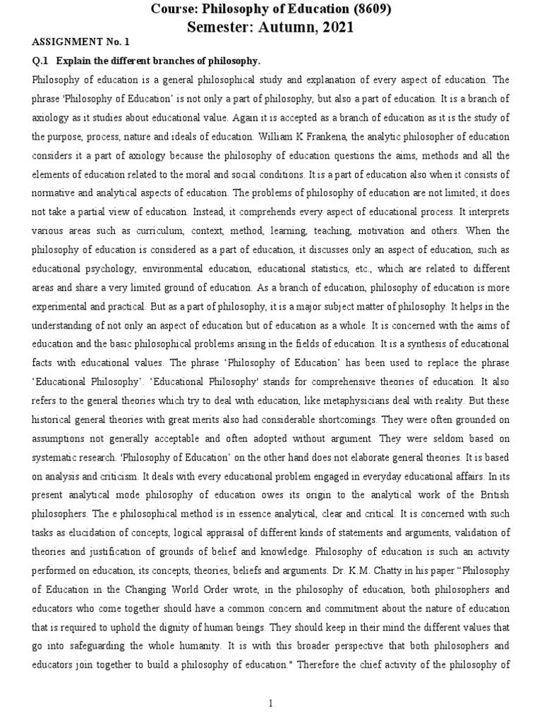 Semester autumn 2021 assignment no 1 q 1 explain the different