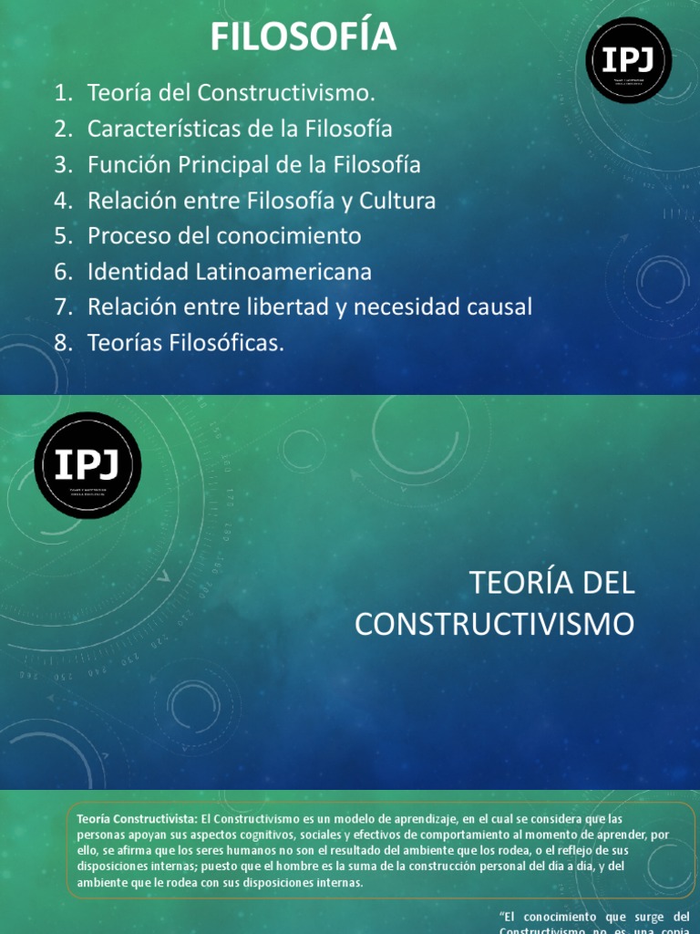 Filosofía del Constructivismo | PDF | Constructivismo (filosofía de la ...