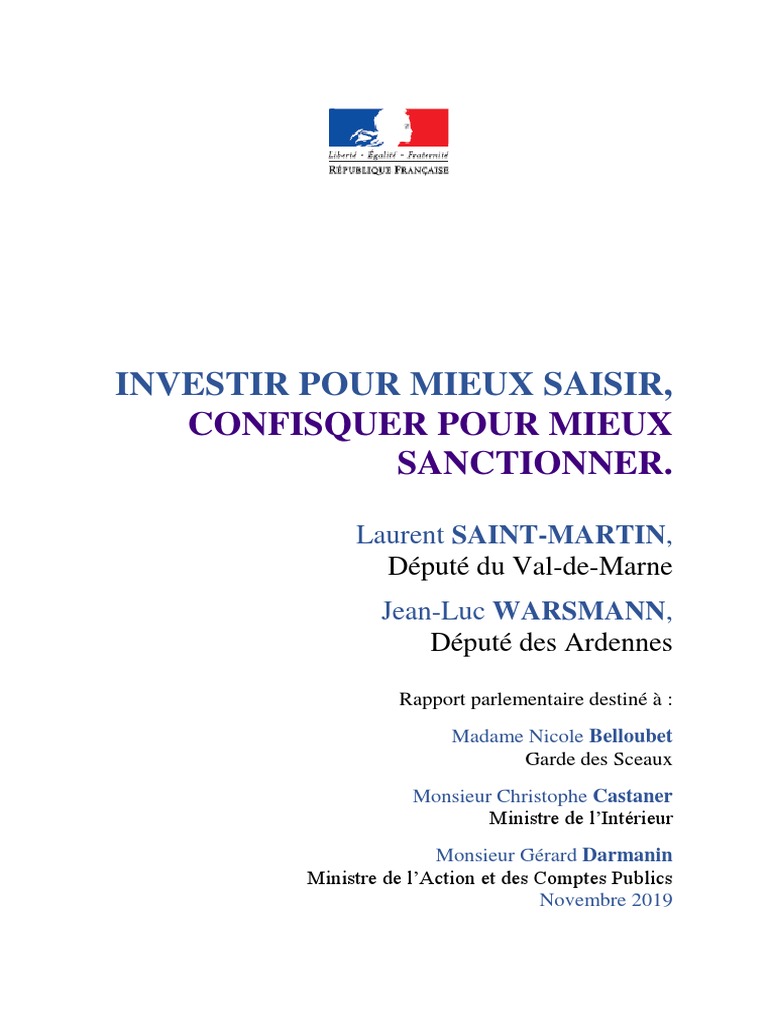 Rapport WARSMANN SAINT MARTIN 2019 - 1 | PDF | Confiscation | Loi ...
