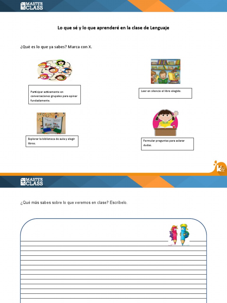 Aprendizajes en Clase de Lenguaje | PDF | Artes del Lenguaje y ...