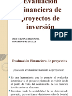 Evaluación Financiera de Proyectos de Inversión