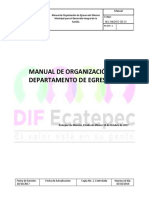 Manual de Organización Del Departamento de Egresos