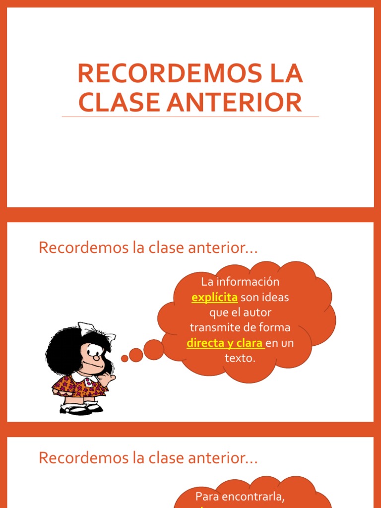 Estrategias para comprender información explícita e implícita en textos ...