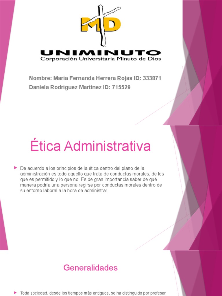Ética administrativa: principios y códigos de conducta para gerentes ...