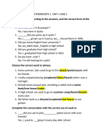 Review Intermediate 1 Unit 1 and 2