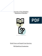 PHD Model Exams-Sample Questions