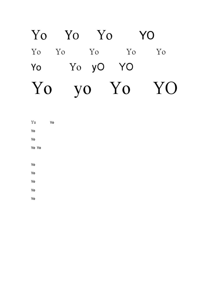 Yo Yo Yo YO PDF