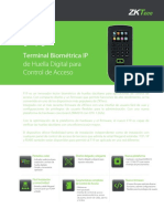 Terminal Biométrica IP de Huella Digital para Control de Acceso