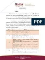 Exámenes 2do trimestre y reunión Consejo Técnico