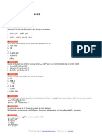 Puissances Exercices de Maths en 4eme Corriges en PDF