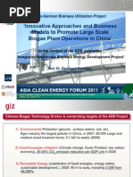 Bernhard Raninger - Large Scale Biogas Plant Operations in China