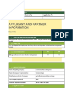 Applicant and Partner Information: Received On Received by Application No