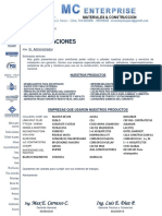 Ter Edificaciones, Carta de Presentacion - MC Enterprise