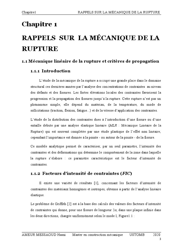 Mécanique de la rupture et déformation | PDF | Mécanique des fractures ...