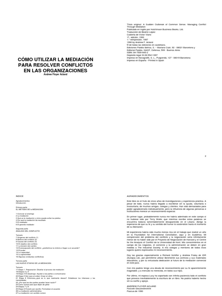 Cómo Utilizar La Mediación para Resolver Conflictos en Las ...