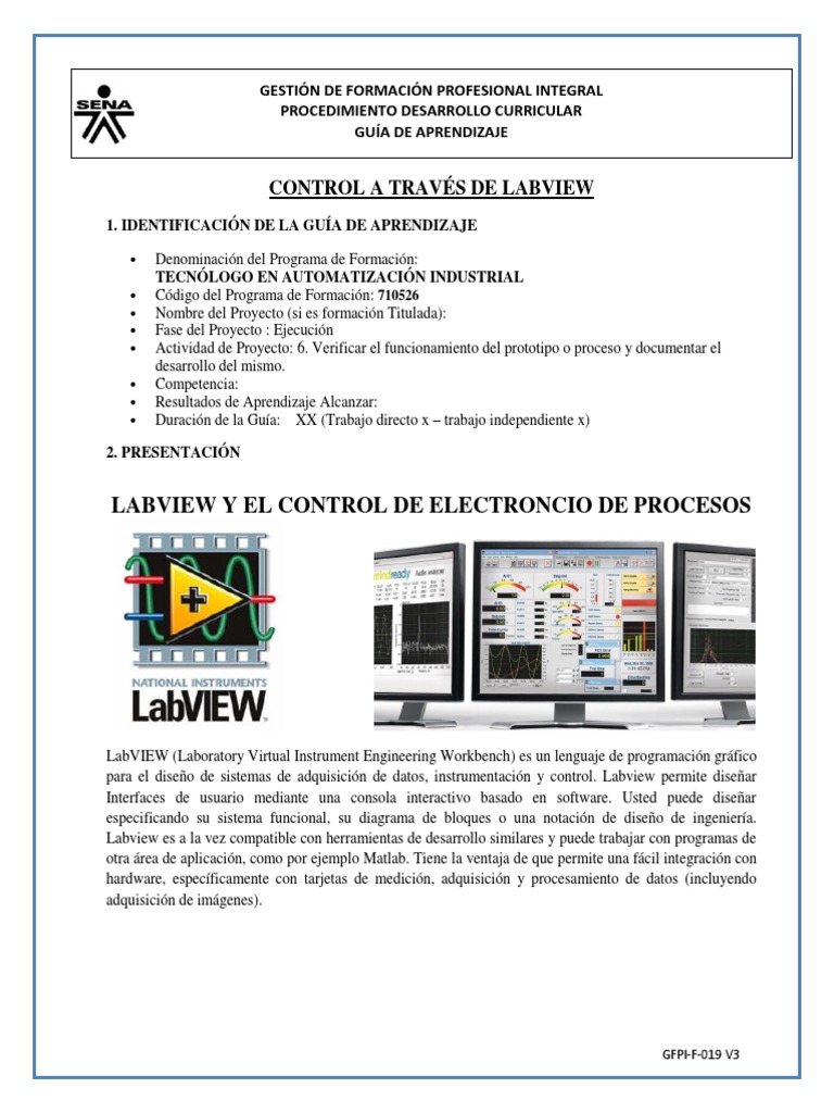 Control de Procesos con LabVIEW | PDF | Adquisición de datos | Software