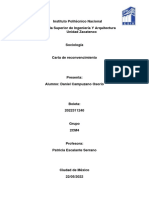 Carta de Re-Convencimiento Al Futuro Ing. Daniel Campuzano Osorio