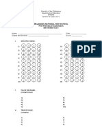 Malabang National High School First Periodical Examination Mathematics 9