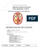 DIFERENCIAS DE LOS CLÁSICOS - SOCIOLOGIA Grupo 3