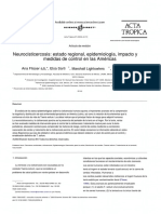 Neurocisticercosis Estado Regional, Epidemiología, Impacto y