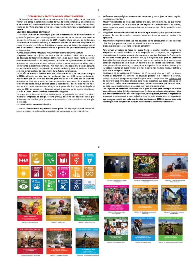 Desarrollo y Protección Del Medio Ambiente | PDF | Sustentabilidad ...