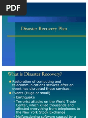 Disaster Recovery Plan