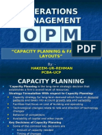 Capacity Planning &amp Facilities Layout