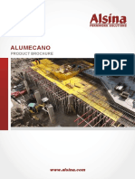 Alumecano product brochure highlights lightweight reusable formwork system