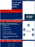 Mathematics in The Modern World (Mathmow)