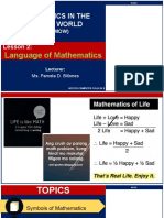 Language of Mathematics: Mathematics in The Modern World