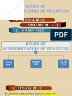 Rules of Interpretation of Statutes