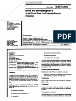 NBR 05429 - 1985 - Planos de Amostragem e Procedimentos