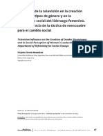 U5 - Influencia de la televisión en la creación de estereotipos de género y en la percepción social del liderazgo femenino. La importancia de la táctica de reencuadre para el cambio social