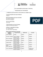 PROGRAMA DESTREZAS II ARGUMENTACION ORAL Y ESCRITA para Aula Virtual Facultad de Derecho 2021