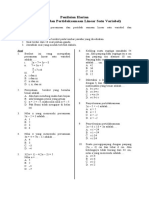 Soal Ujian KD3.7 & 3.8 PLSV