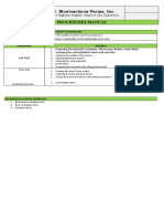 M. Montesclaros Farms, Inc. Procedures Manual: Title Laboratory Technician