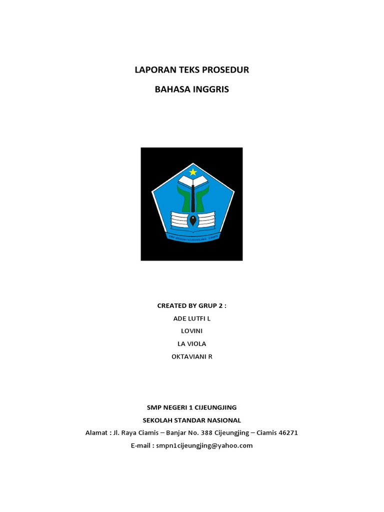 Laporan Teks Prosedur Bahasa Inggris | PDF