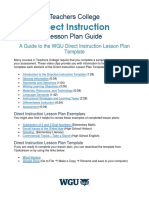 WGU Direct Instruction Lesson Plan Guide