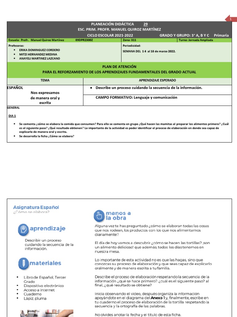 Planeación Didáctica 3° Grado Primaria | PDF | Evaluación | Aprendizaje