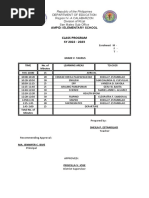 Grade 5 - New Class and Teachers Program