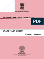 State Fact Sheet Chhattisgarh: National Family Health Survey - 5